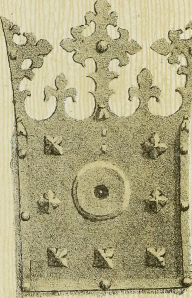An illustration from Serrurerie du moyen-âge : les ferrures de portes, 1858, leaf 205