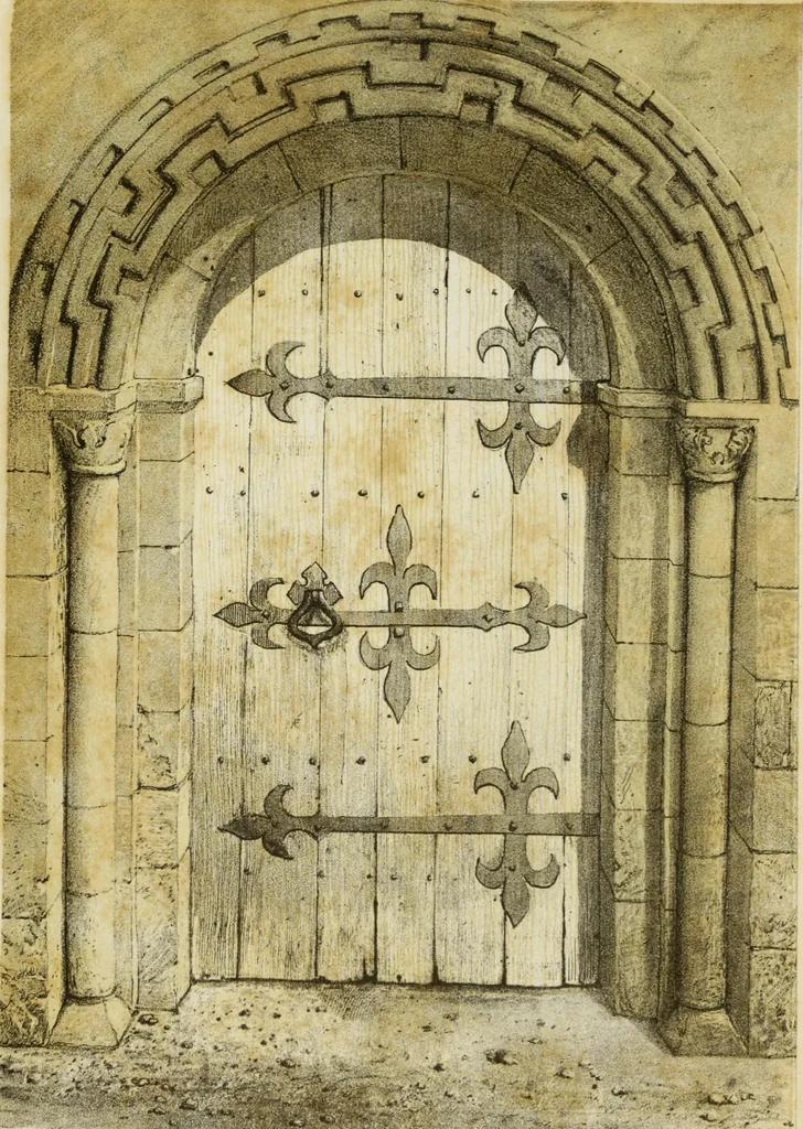 An illustration from Serrurerie du moyen-âge : les ferrures de portes, 1858, leaf 39