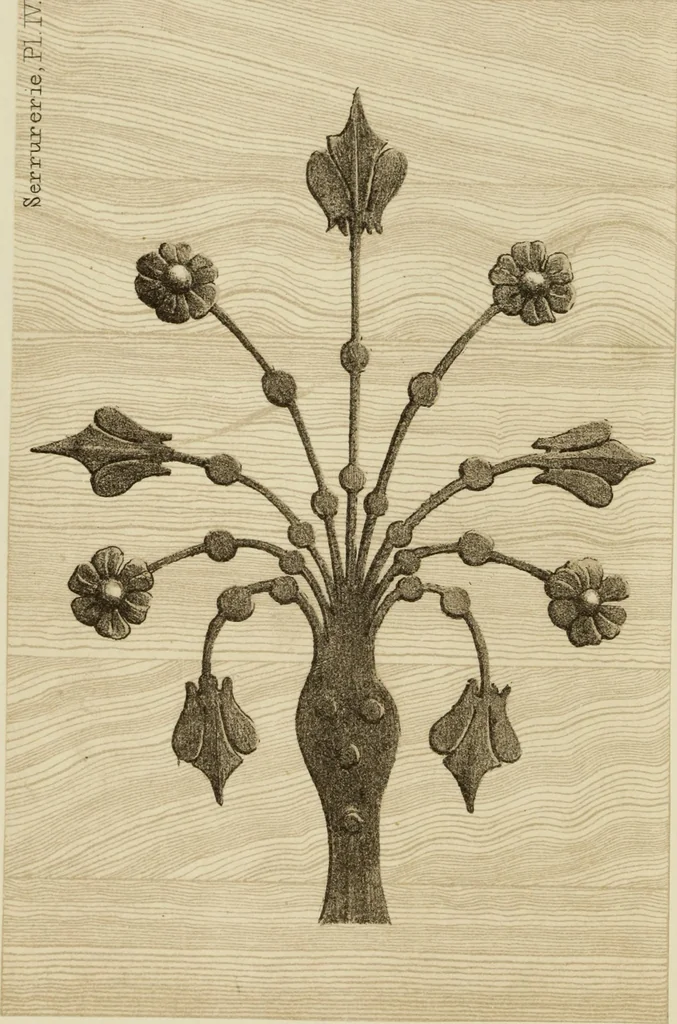 An illustration from Serrurerie du moyen-âge : les ferrures de portes, 1858, leaf 51