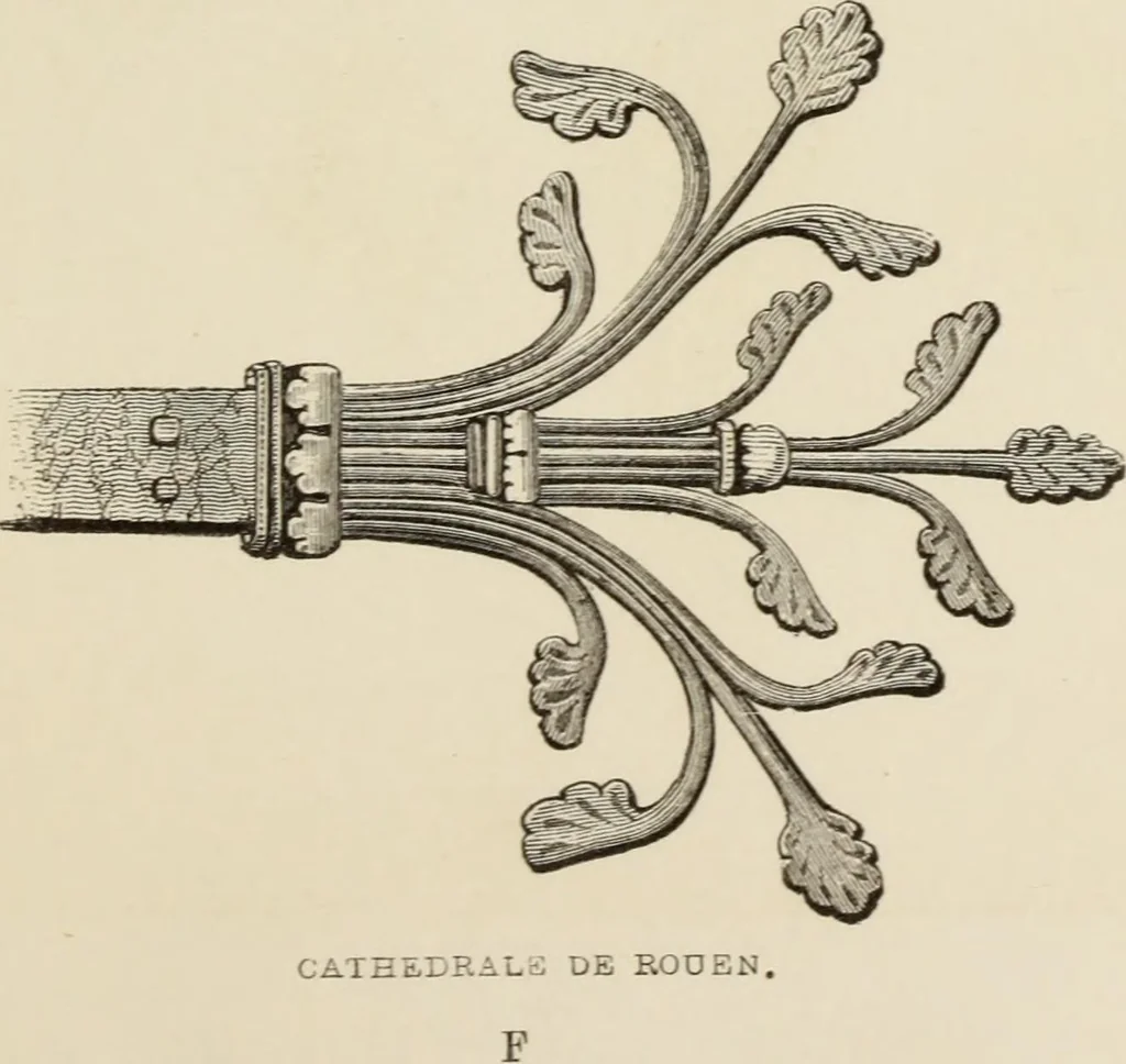 An illustration from Serrurerie du moyen-âge : les ferrures de portes, 1858, leaf 52