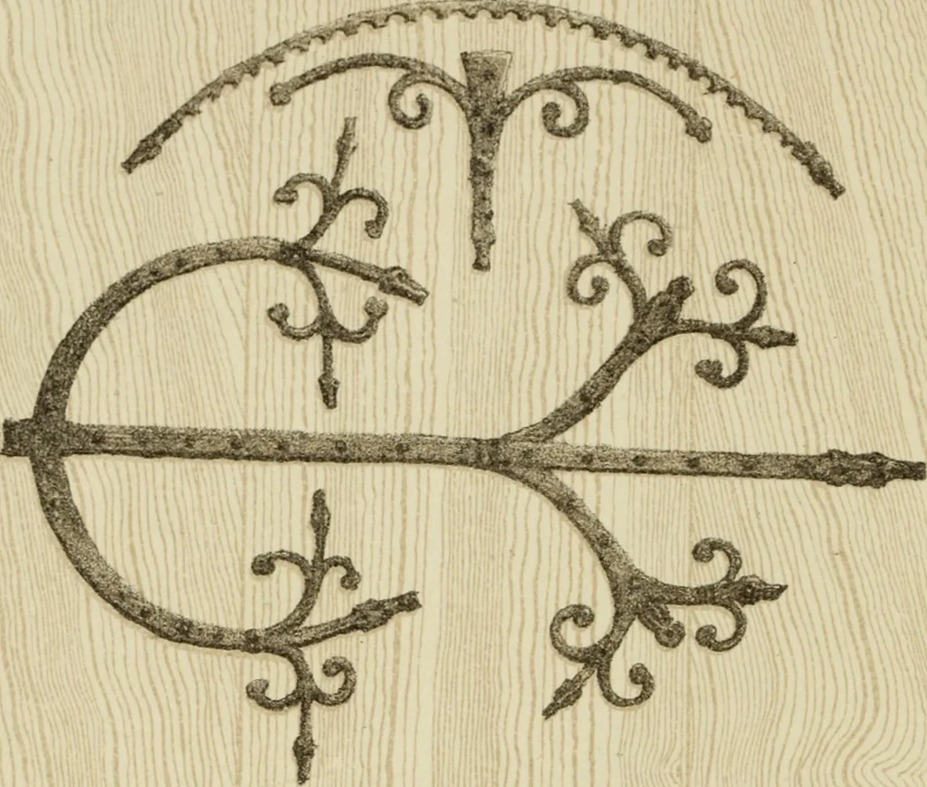 An illustration from Serrurerie du moyen-âge : les ferrures de portes, 1858, leaf 55