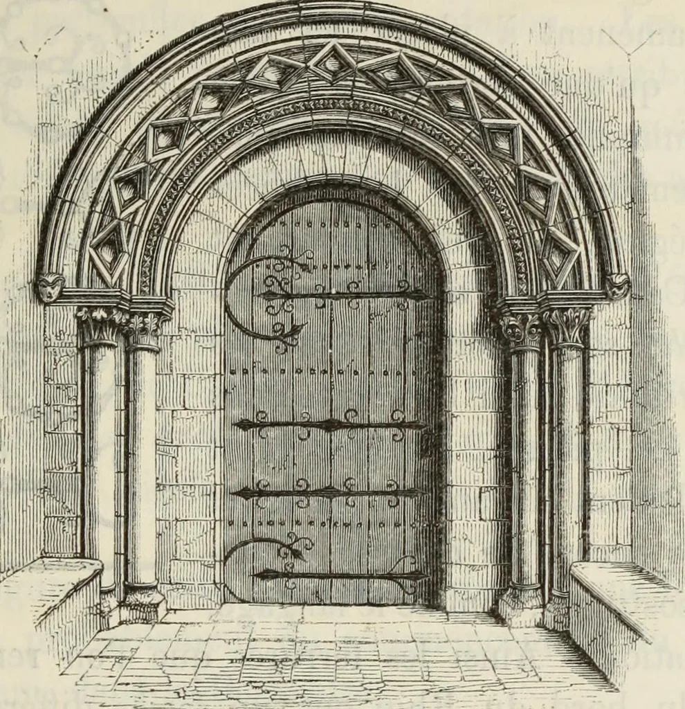 An illustration from Serrurerie du moyen-âge : les ferrures de portes, 1858, leaf 58