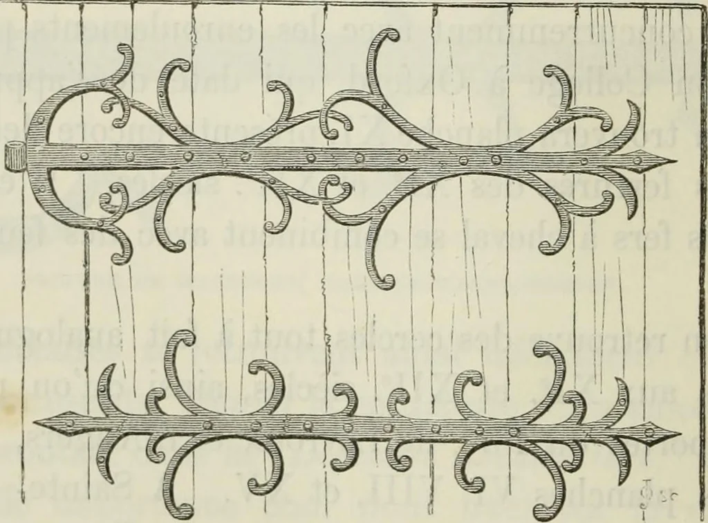 An illustration from Serrurerie du moyen-âge : les ferrures de portes, 1858, leaf 59