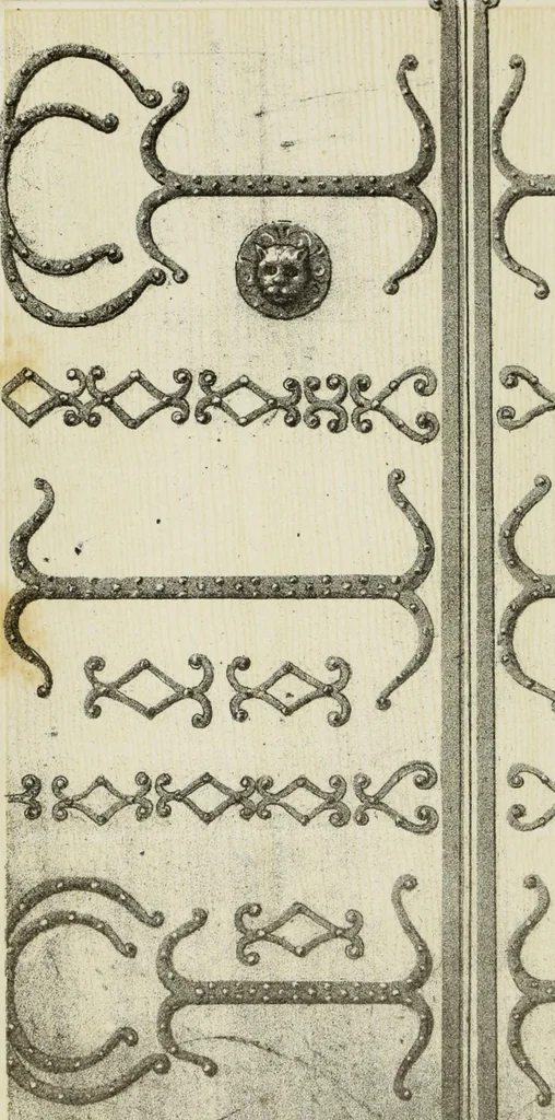 An illustration from Serrurerie du moyen-âge : les ferrures de portes, 1858, leaf 63