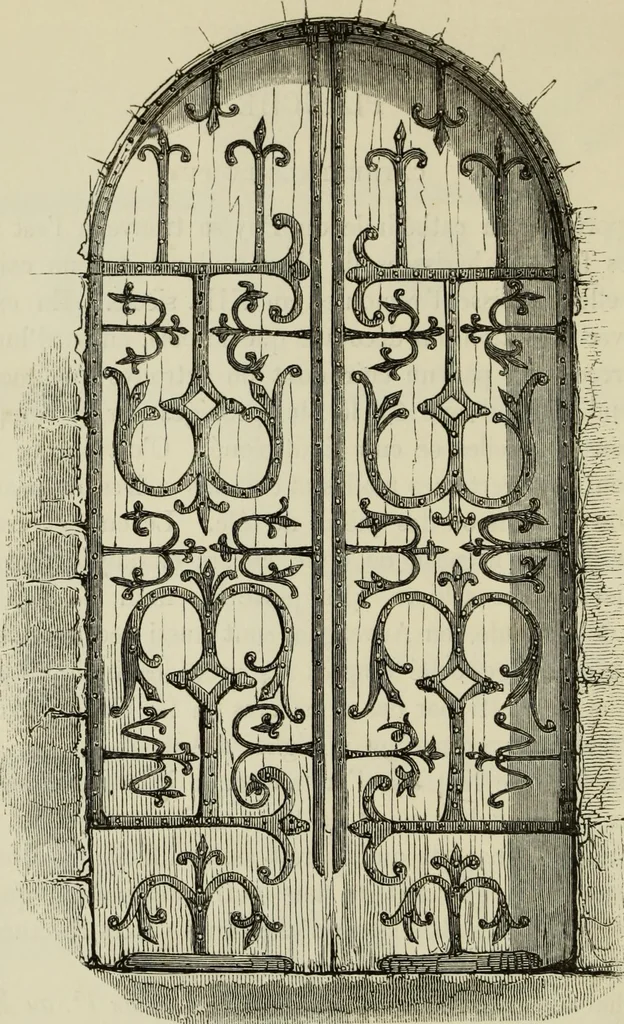 An illustration from Serrurerie du moyen-âge : les ferrures de portes, 1858, leaf 65