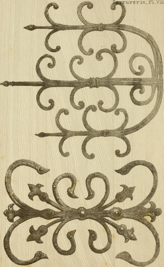 An illustration from Serrurerie du moyen-âge : les ferrures de portes, 1858, leaf 67