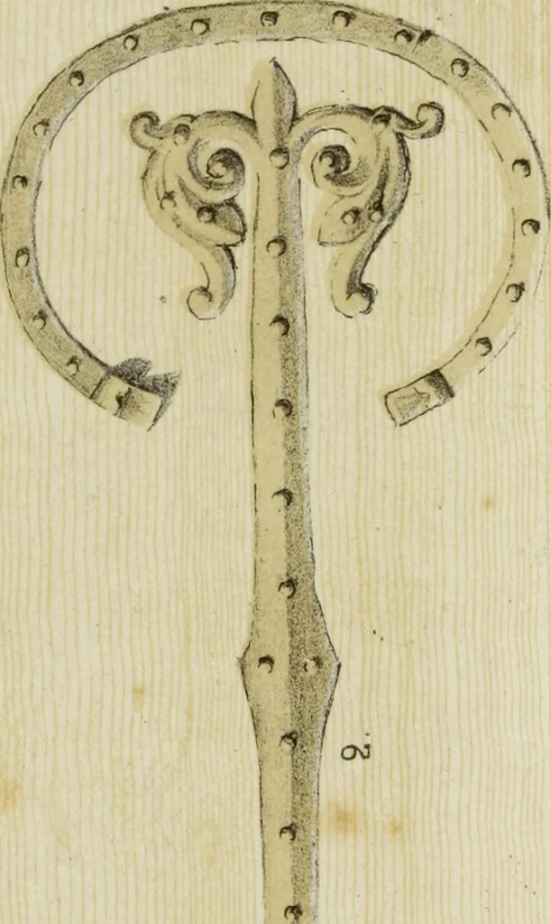 An illustration from Serrurerie du moyen-âge : les ferrures de portes, 1858, leaf 71