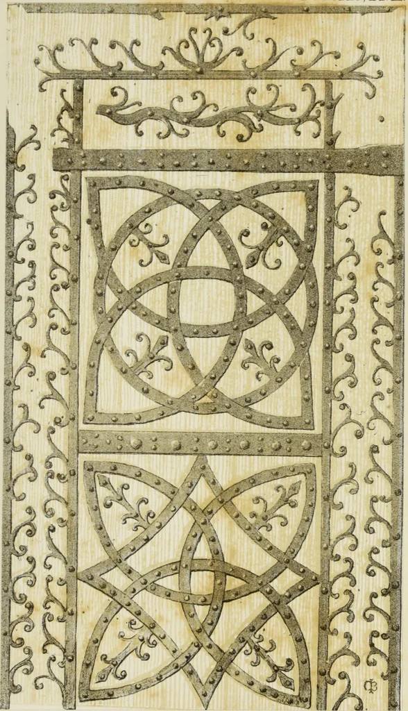 An illustration from Serrurerie du moyen-âge : les ferrures de portes, 1858, leaf 79
