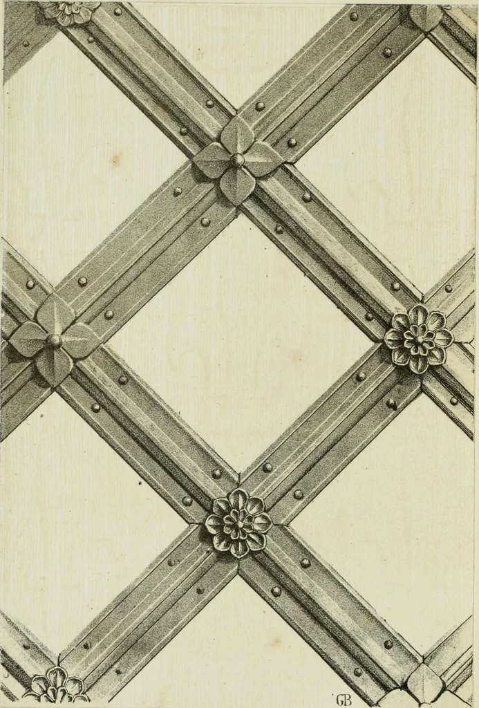 An illustration from Serrurerie du moyen-âge : les ferrures de portes, 1858, leaf 95
