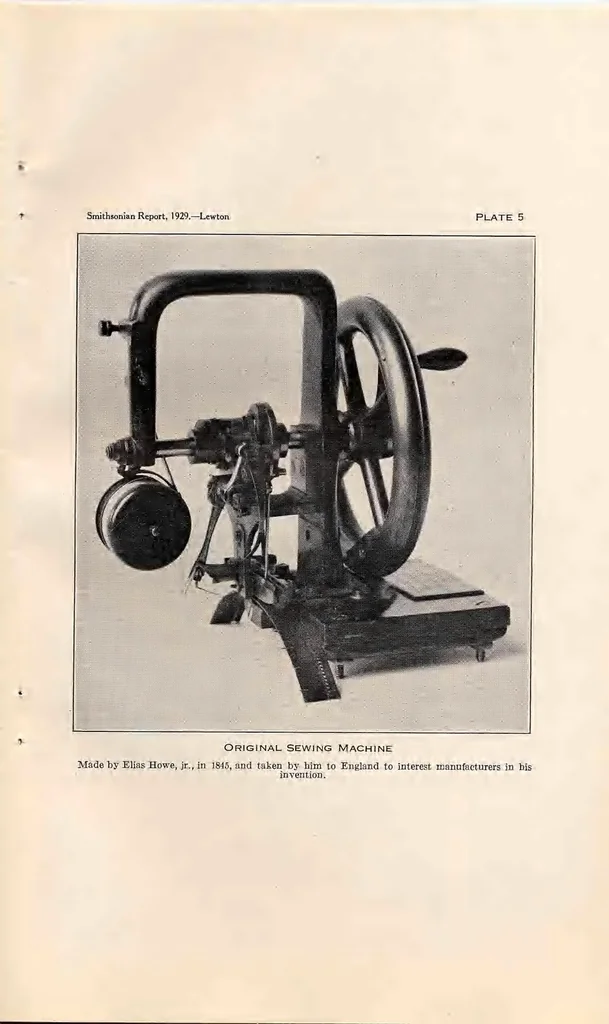 An illustration from The servant in the house : a brief history of the sewing machine, 1930, leaf 39