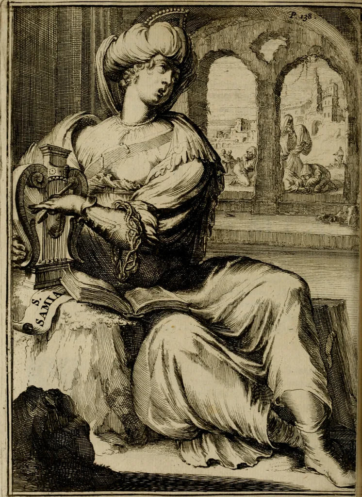 An illustration from Servatii Gallæi Dissertationes de sibyllis earumque oraculis, cum figuris æneis, 1688, leaf 173
