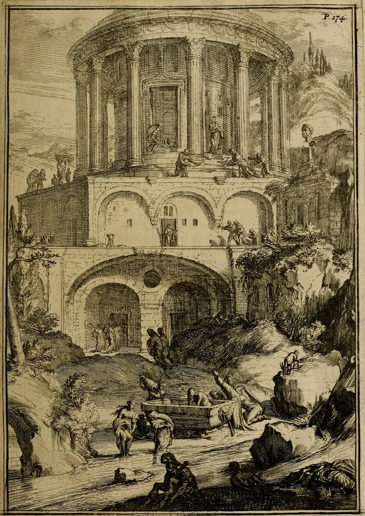 An illustration from Servatii Gallæi Dissertationes de sibyllis earumque oraculis, cum figuris æneis, 1688, leaf 218