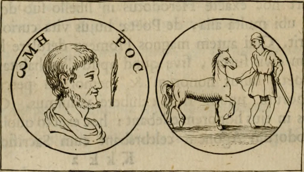 An illustration from Servatii Gallæi Dissertationes de sibyllis earumque oraculis, cum figuris æneis, 1688, leaf 491