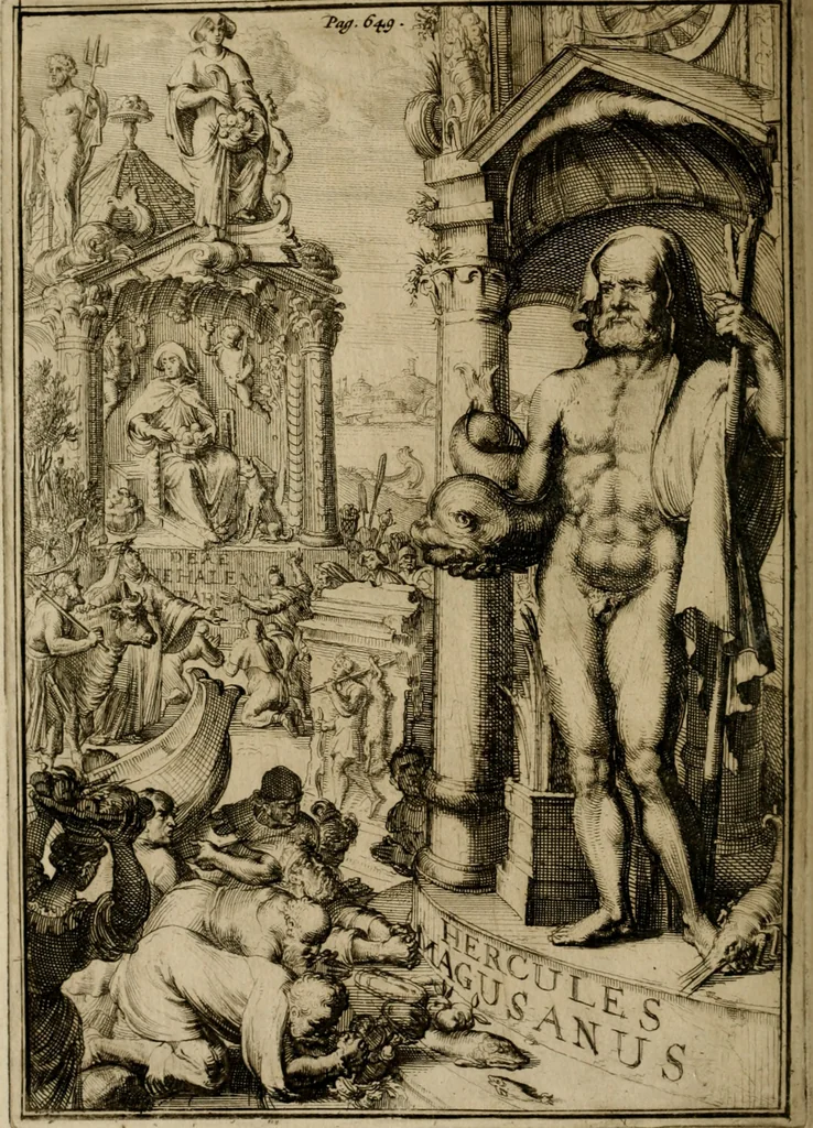 An illustration from Servatii Gallæi Dissertationes de sibyllis earumque oraculis, cum figuris æneis, 1688, leaf 699