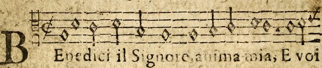 An illustration from Sessanta salmi di David : tradotti in rime volgari italiane, secondo la verità del testo hebreo, col cantico di Simeone, e i dieci comandamenti de la Legge : ogni cosa insieme col canto, 1566, leaf 129
