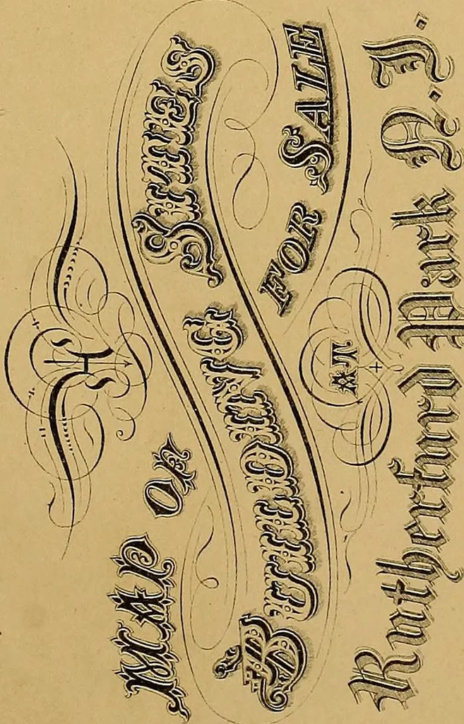 An illustration from A set of alphabets of all the various hands of modern use : with examples in each style, designed as a text book, 1877, leaf 94