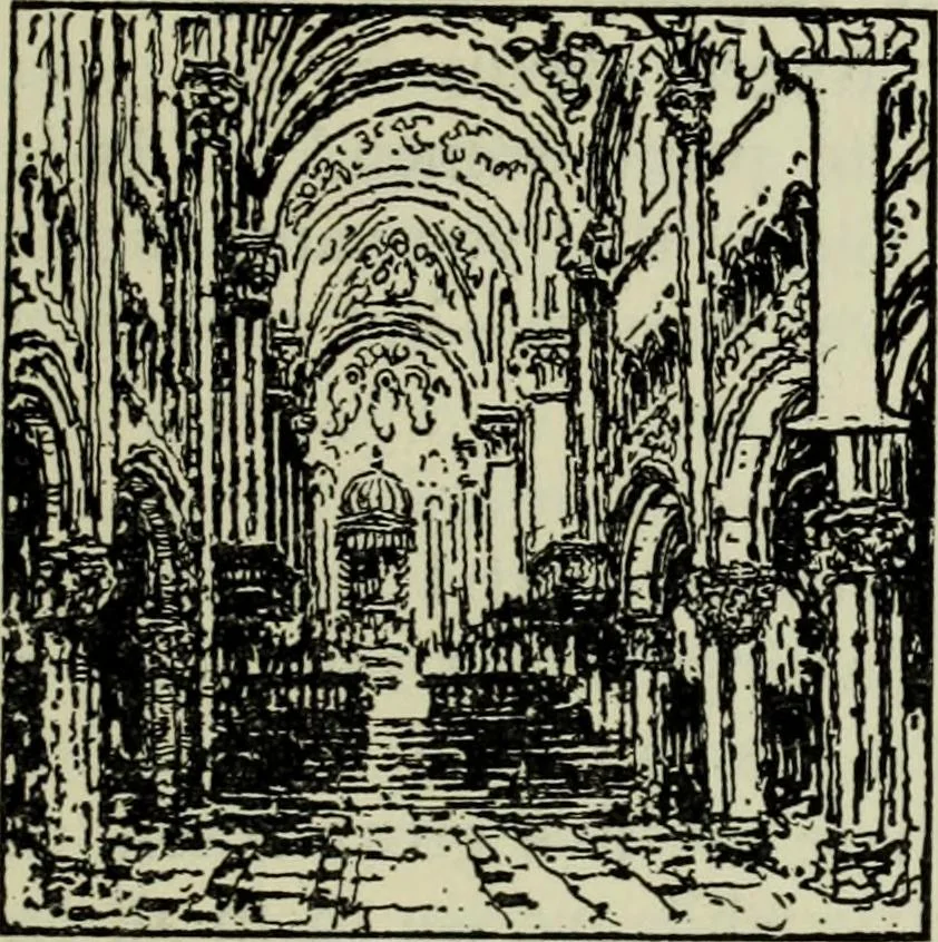 An illustration from Seven angels of the renascence, the story of art from Cimabue to Claude ;, 1905, leaf 256