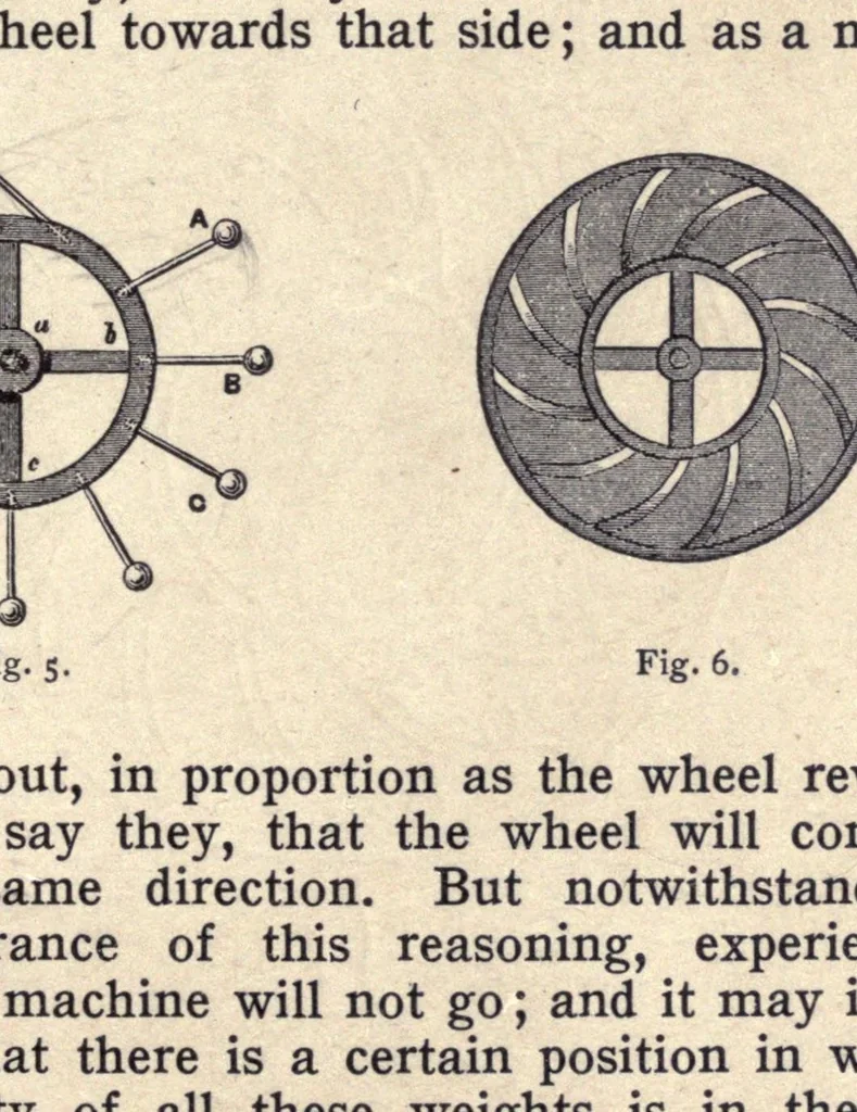 An illustration from The seven follies of science, to which is added a small budget of interesting paradoxes, illusions, marvels, and popular fallacies, 1911, leaf 59