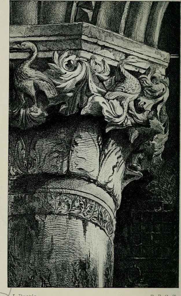An illustration from The seven lamps of architecture, 1907, leaf 199