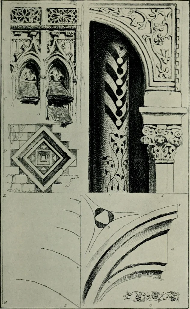 An illustration from The seven lamps of architecture, 1907, leaf 332