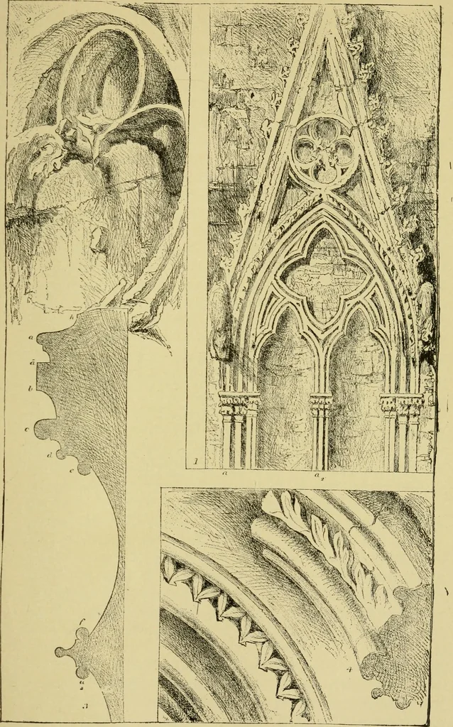 An illustration from The seven lamps of architecture : lectures on architecture and painting : the study of architecture, 1900, leaf 150