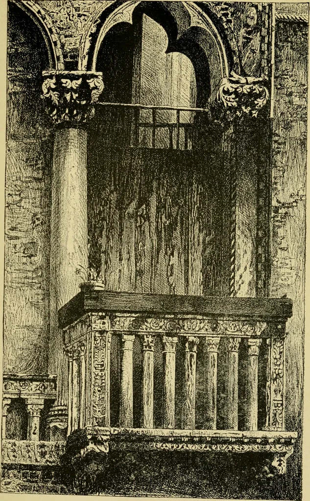 An illustration from The seven lamps of architecture : lectures on architecture and painting : the study of architecture, 1900, leaf 160