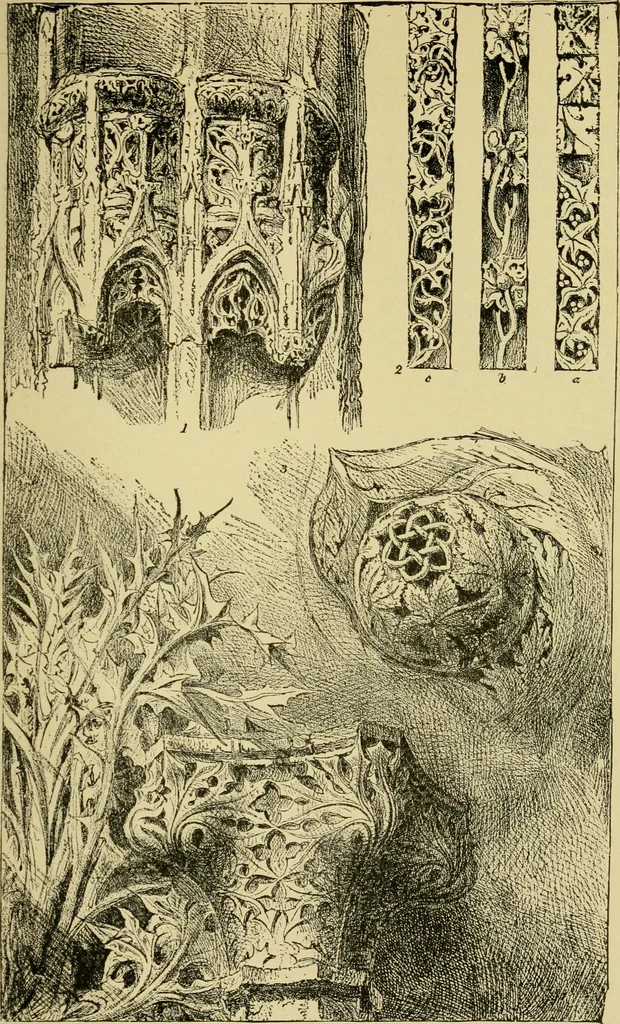 An illustration from The seven lamps of architecture : lectures on architecture and painting : the study of architecture, 1900, leaf 44