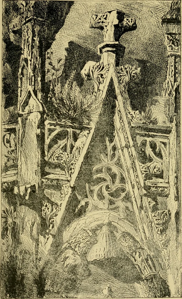 An illustration from The seven lamps of architecture : lectures on architecture and painting : the study of architecture, 1900, leaf 68