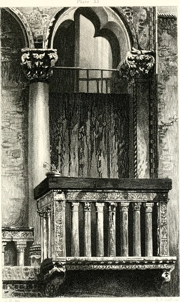 An illustration from The seven lamps of architecture, 1883, leaf 200