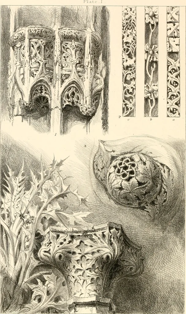 An illustration from The seven lamps of architecture, 1883, leaf 53