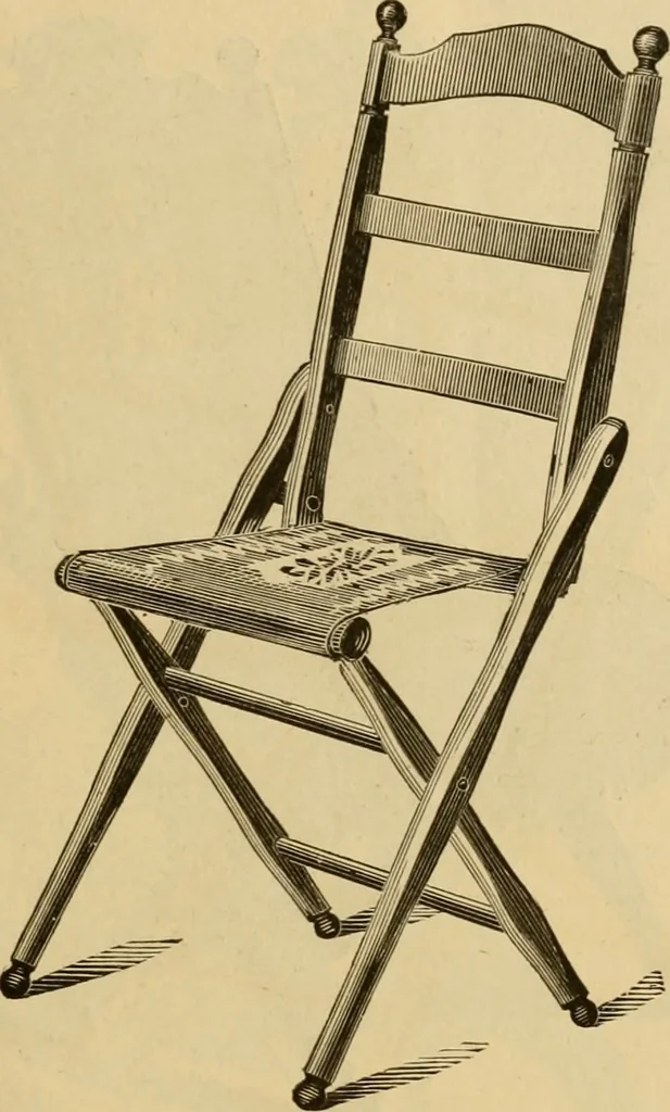 An illustration from Seventeenth annual illustrated catalogue and price list of folding chairs and invalid rolling chairs., 1879, leaf 12