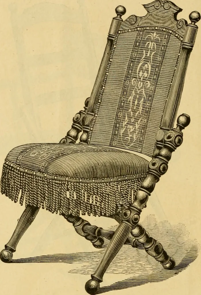 An illustration from Seventeenth annual illustrated catalogue and price list of folding chairs and invalid rolling chairs., 1879, leaf 13