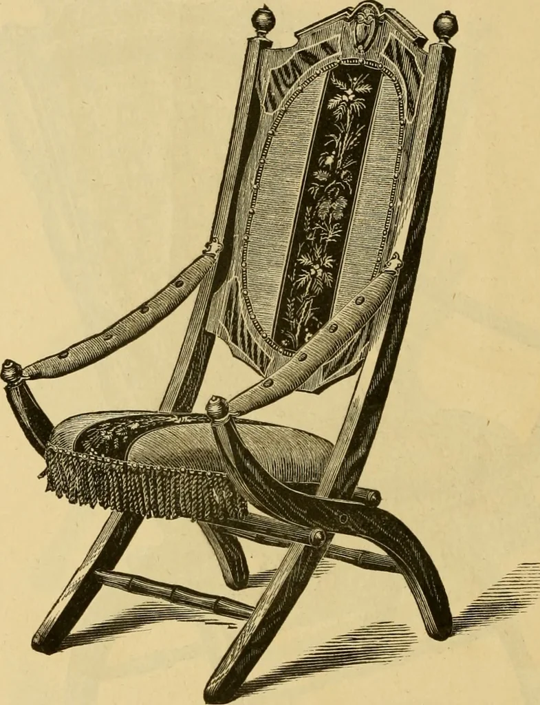 An illustration from Seventeenth annual illustrated catalogue and price list of folding chairs and invalid rolling chairs., 1879, leaf 15