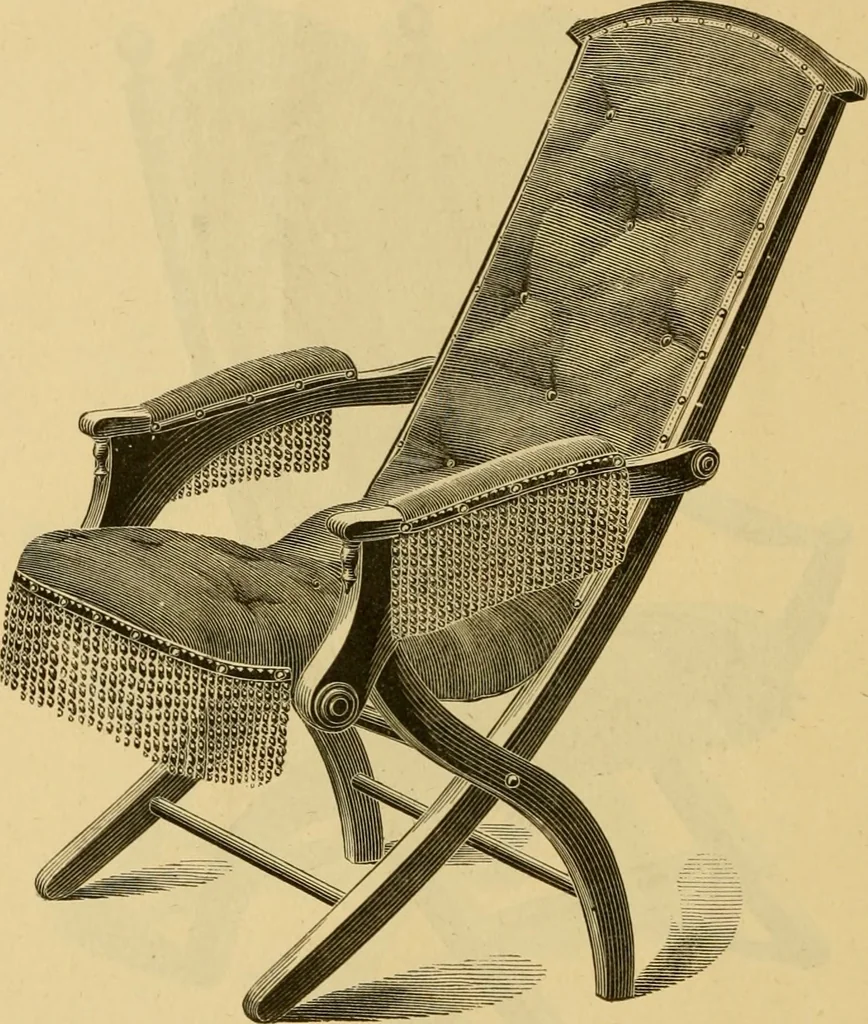 An illustration from Seventeenth annual illustrated catalogue and price list of folding chairs and invalid rolling chairs., 1879, leaf 17