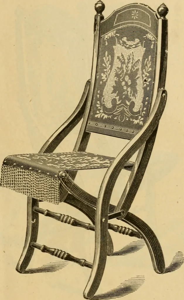 An illustration from Seventeenth annual illustrated catalogue and price list of folding chairs and invalid rolling chairs., 1879, leaf 18