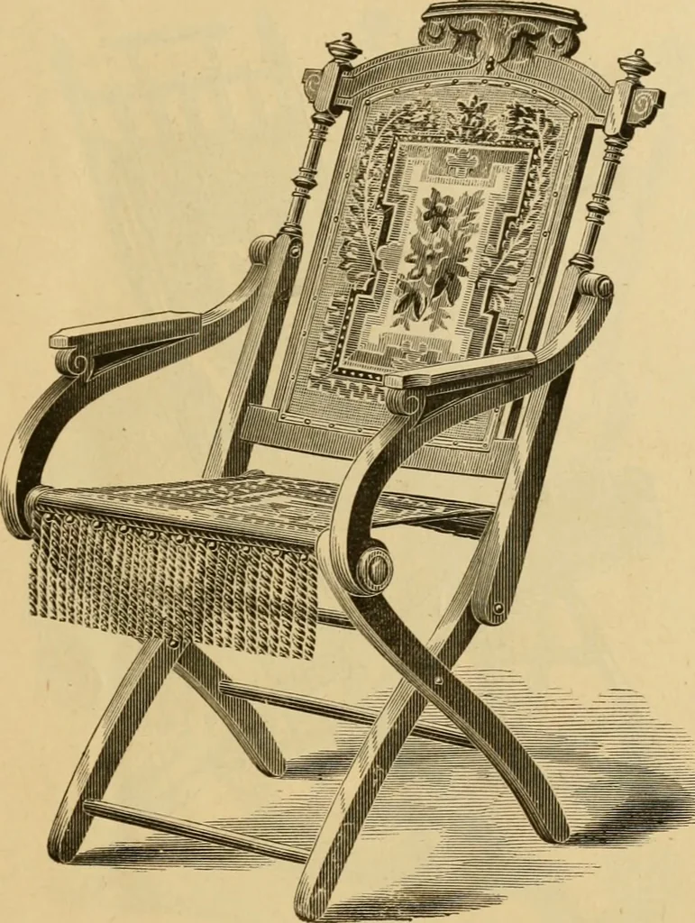 An illustration from Seventeenth annual illustrated catalogue and price list of folding chairs and invalid rolling chairs., 1879, leaf 22