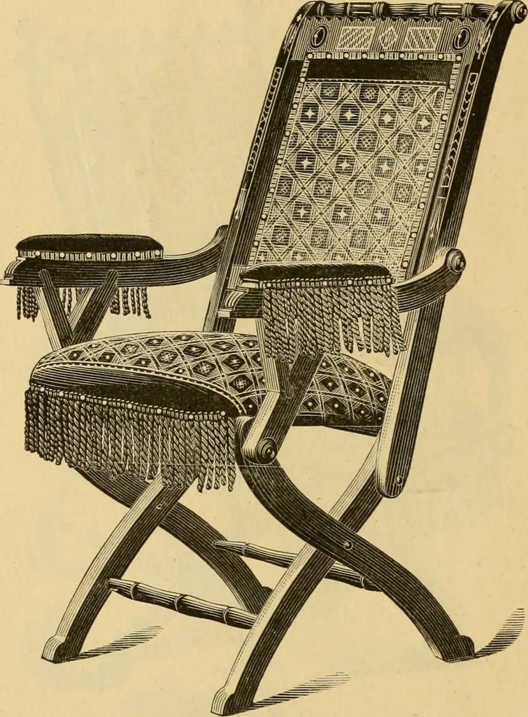 An illustration from Seventeenth annual illustrated catalogue and price list of folding chairs and invalid rolling chairs., 1879, leaf 25