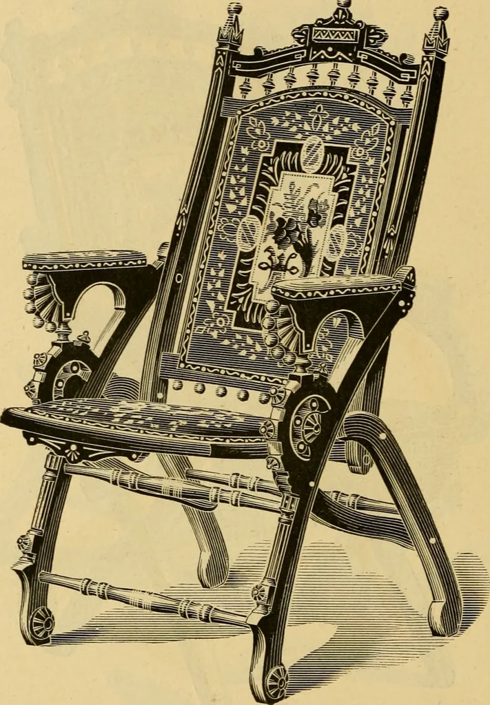 An illustration from Seventeenth annual illustrated catalogue and price list of folding chairs and invalid rolling chairs., 1879, leaf 33