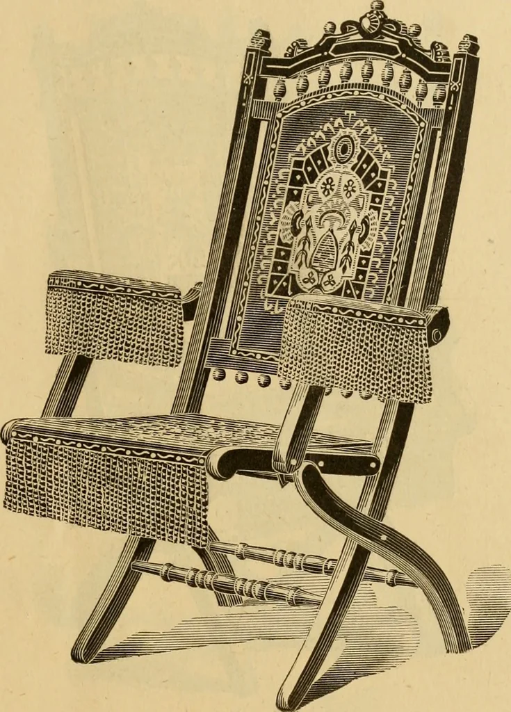 An illustration from Seventeenth annual illustrated catalogue and price list of folding chairs and invalid rolling chairs., 1879, leaf 34