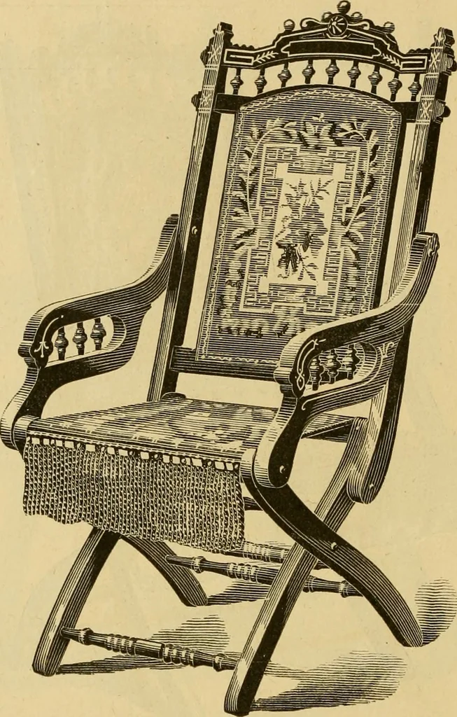 An illustration from Seventeenth annual illustrated catalogue and price list of folding chairs and invalid rolling chairs., 1879, leaf 35
