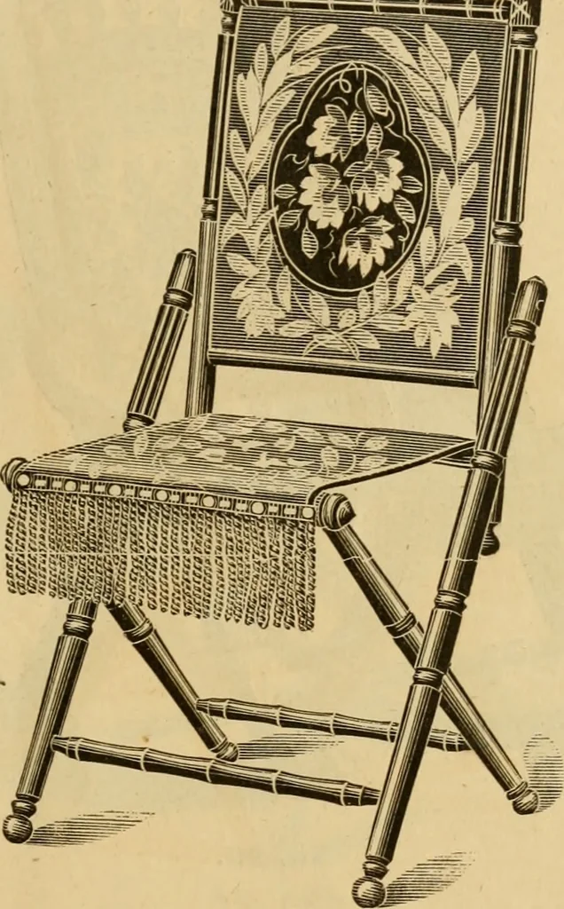An illustration from Seventeenth annual illustrated catalogue and price list of folding chairs and invalid rolling chairs., 1879, leaf 36