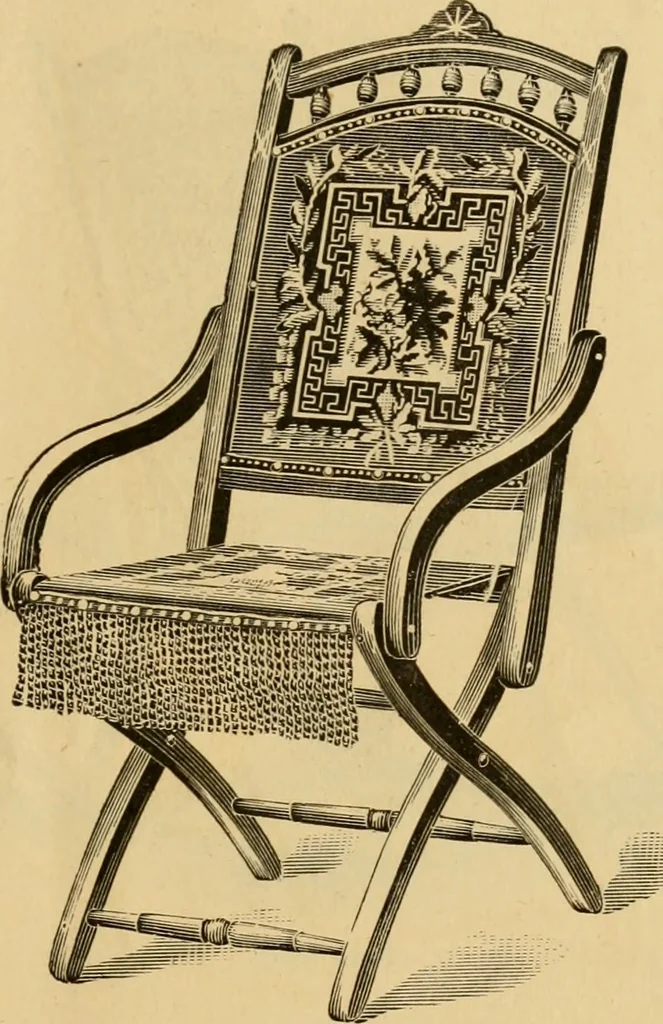 An illustration from Seventeenth annual illustrated catalogue and price list of folding chairs and invalid rolling chairs., 1879, leaf 42