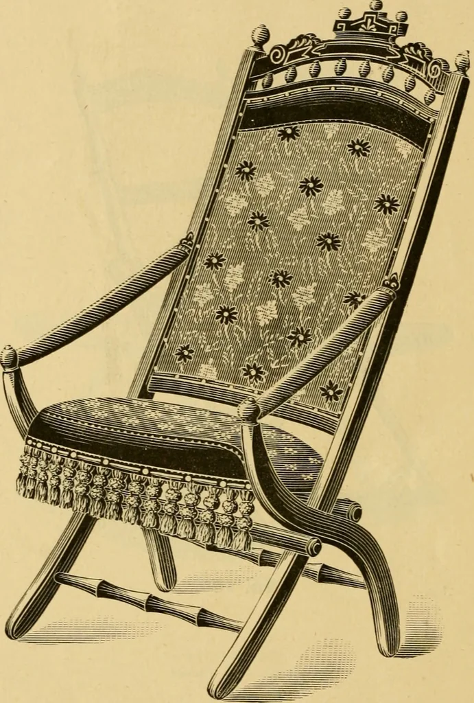 An illustration from Seventeenth annual illustrated catalogue and price list of folding chairs and invalid rolling chairs., 1879, leaf 45