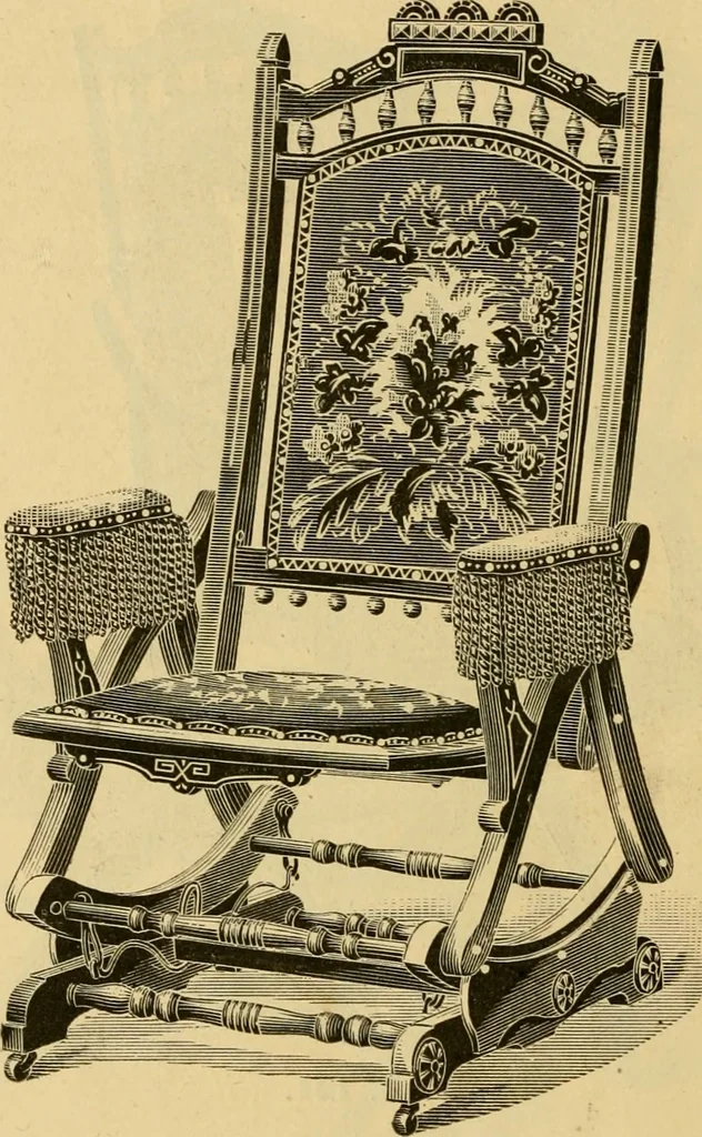 An illustration from Seventeenth annual illustrated catalogue and price list of folding chairs and invalid rolling chairs., 1879, leaf 47