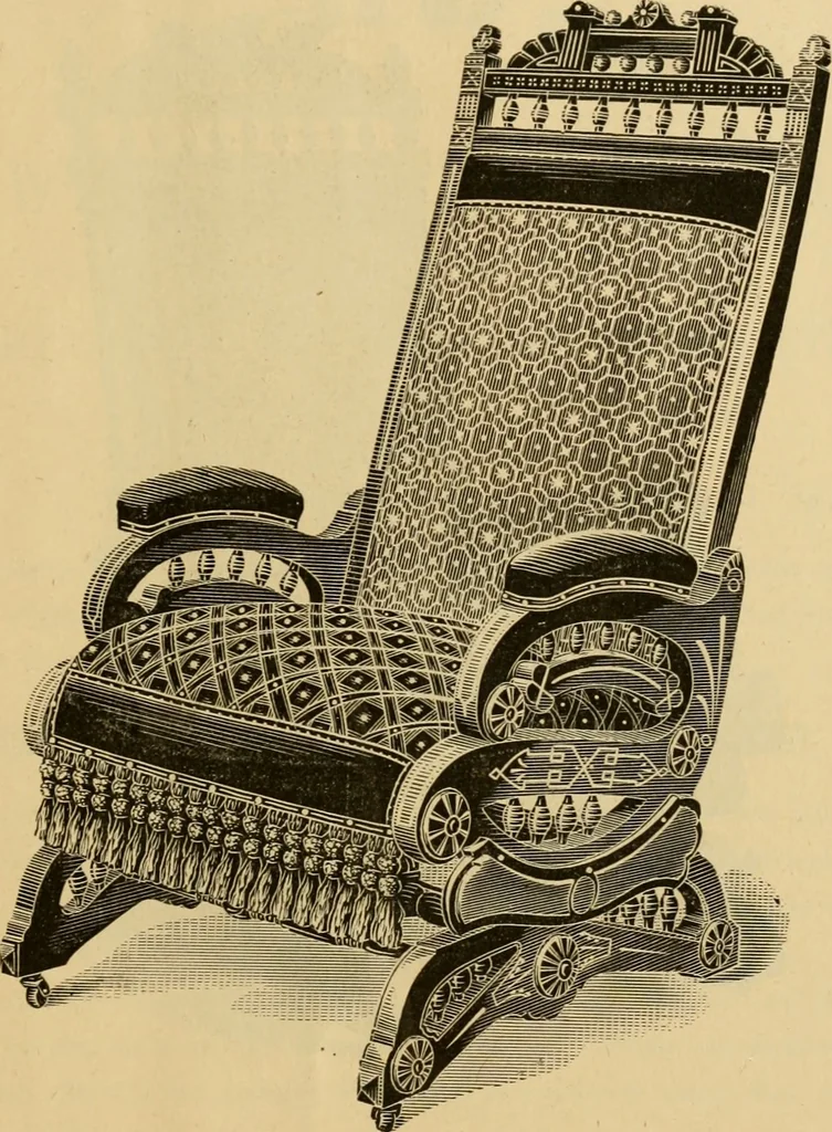 An illustration from Seventeenth annual illustrated catalogue and price list of folding chairs and invalid rolling chairs., 1879, leaf 48