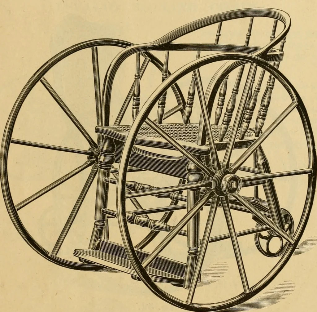 An illustration from Seventeenth annual illustrated catalogue and price list of folding chairs and invalid rolling chairs., 1879, leaf 56