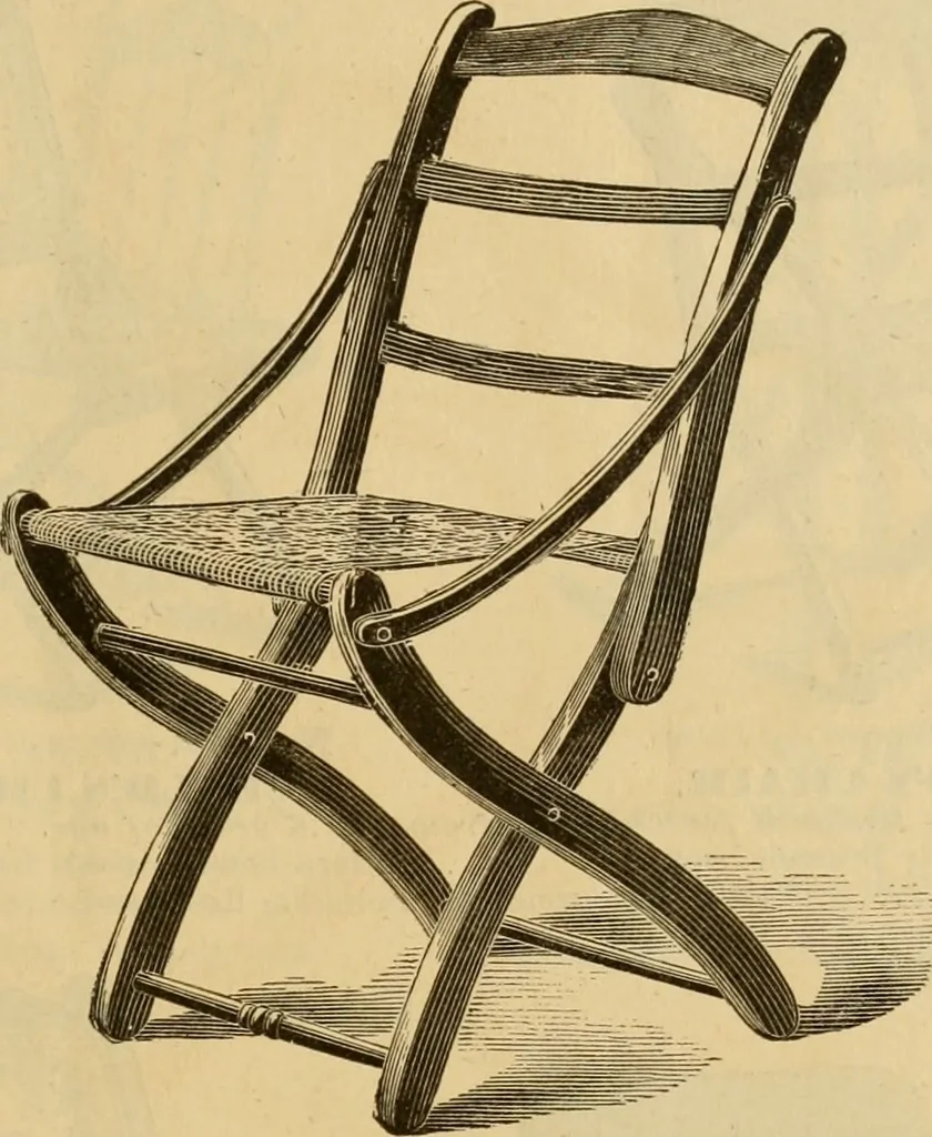 An illustration from Seventeenth annual illustrated catalogue and price list of folding chairs and invalid rolling chairs., 1879, leaf 6