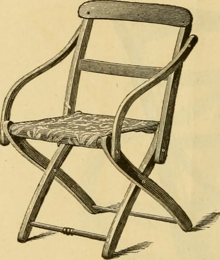 An illustration from Seventeenth annual illustrated catalogue and price list of folding chairs and invalid rolling chairs., 1879, leaf 7