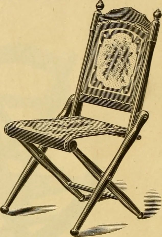 An illustration from Seventeenth annual illustrated catalogue and price list of folding chairs and invalid rolling chairs., 1879, leaf 7