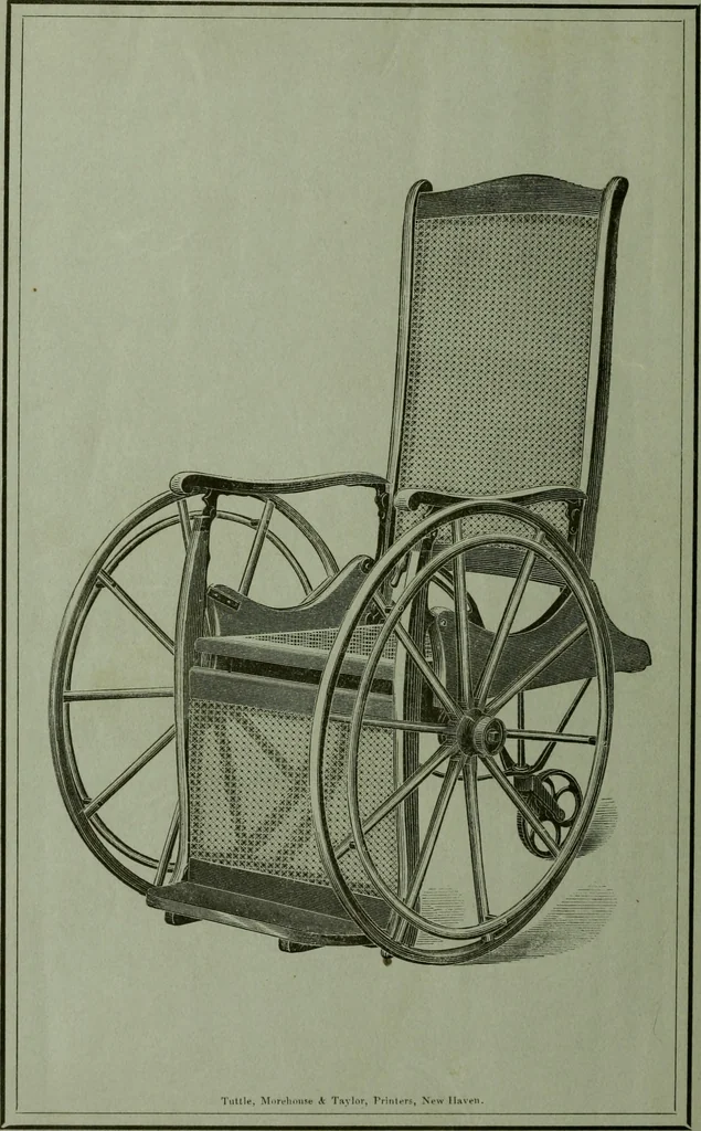 An illustration from Seventeenth annual illustrated catalogue and price list of folding chairs and invalid rolling chairs., 1879, leaf 71